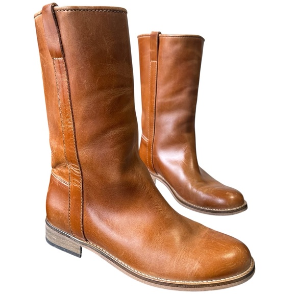 Ivylee Copenhagen Shoes - Ivylee Copenhagen Simone Medium Calf Boot in Dark Tan/Cognac Size 38/7